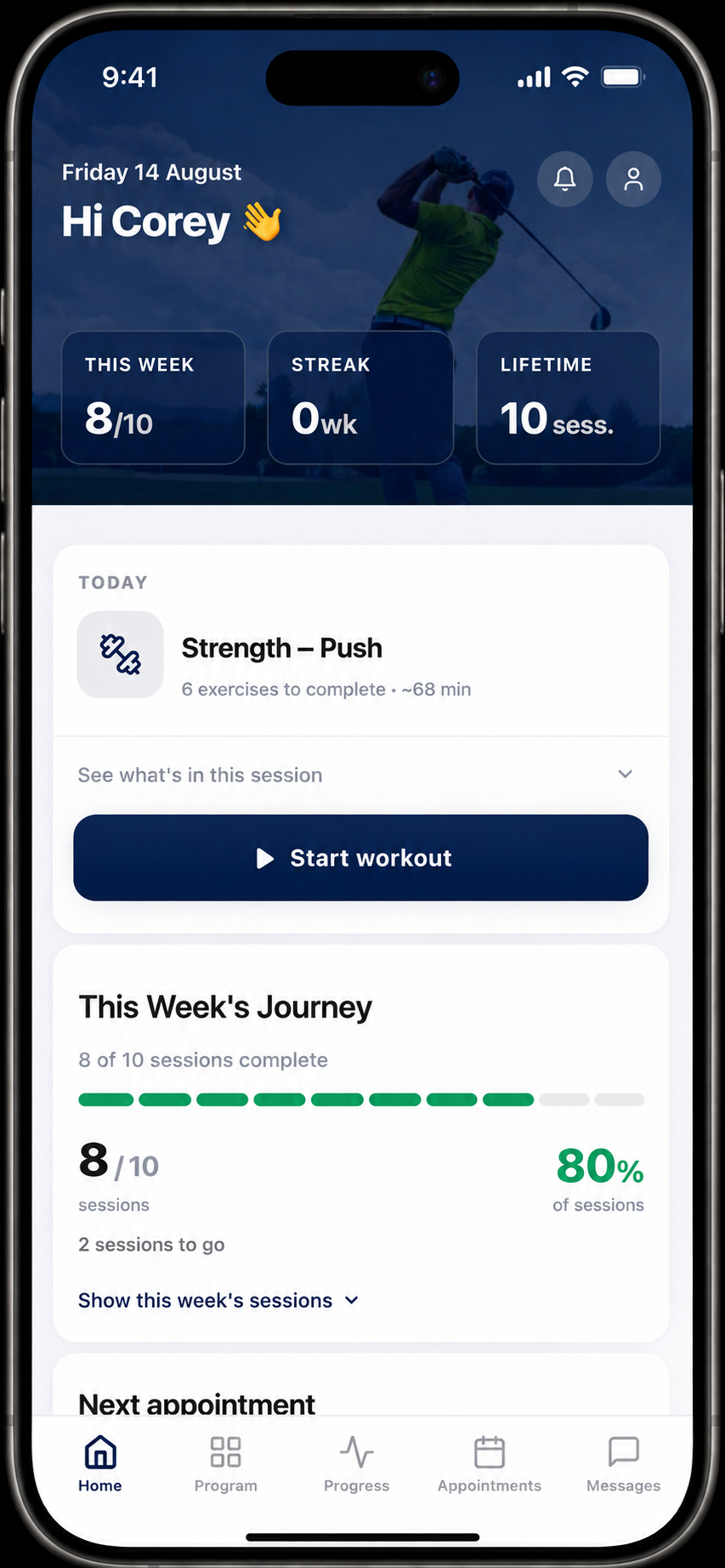8 Strides platform dashboard